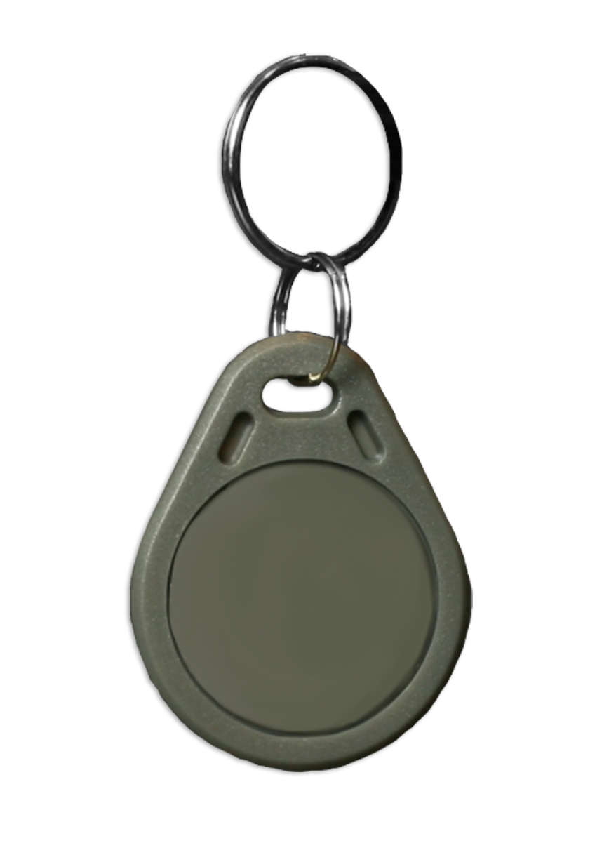 Contactless Bespoke PVC Grey Keyring