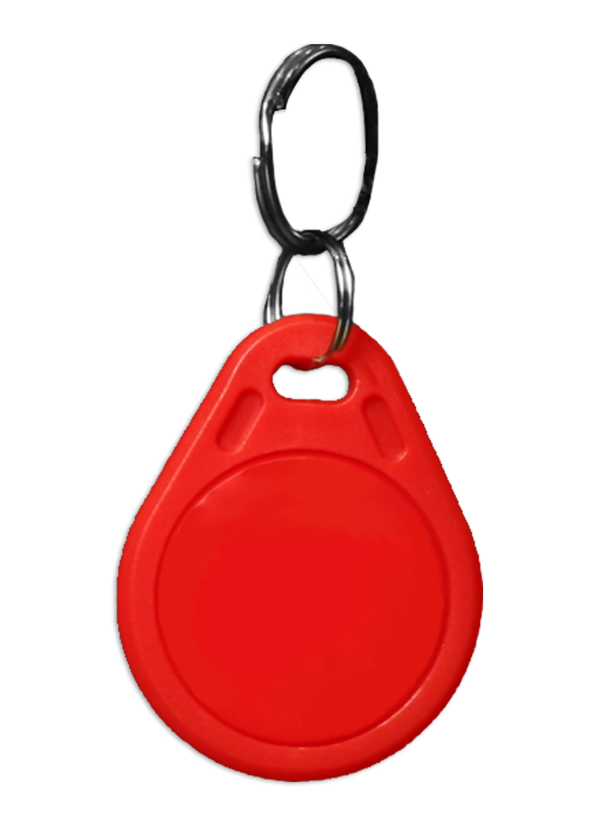 Contactless Bespoke PVC Red Keyring