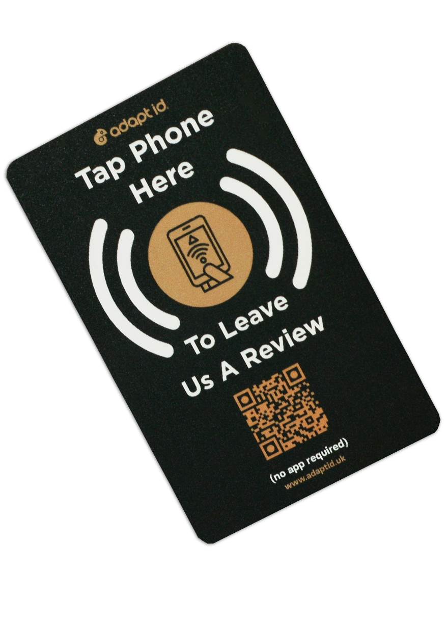 Contactless Review Us On Black Social Media Card