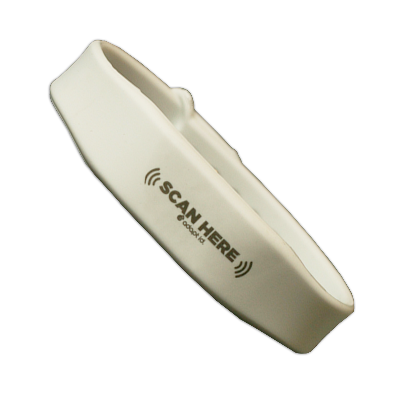 Contactless Silicone White Wristband With 'Scan Here' Wording